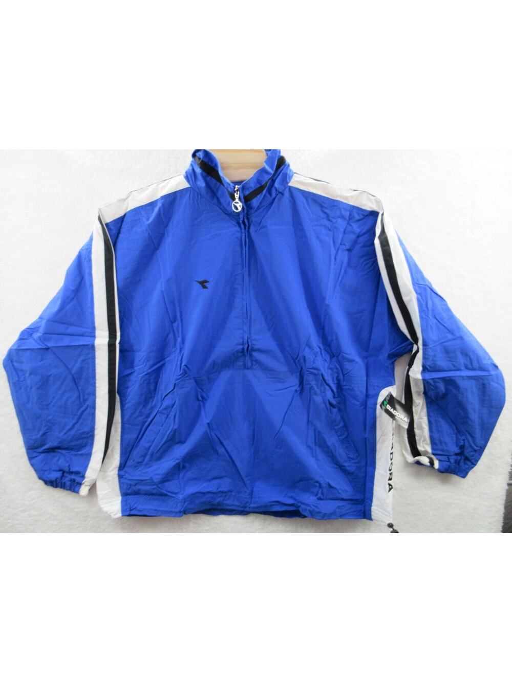 Y2K NWT DIADORA Canova Soccer Men's XL Nylon Pullover Jacket